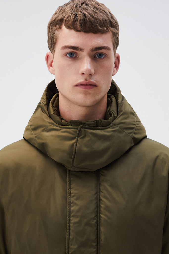 BREKKA Zurich Parka - army green - detail