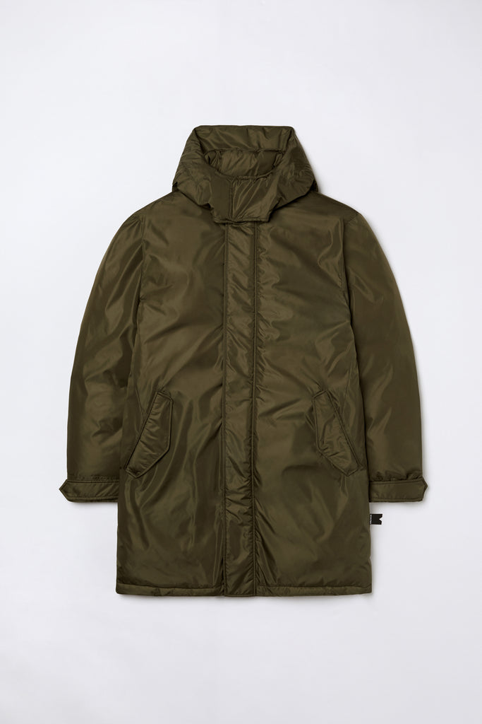 BREKKA Zurich Parka - army green - flat lay