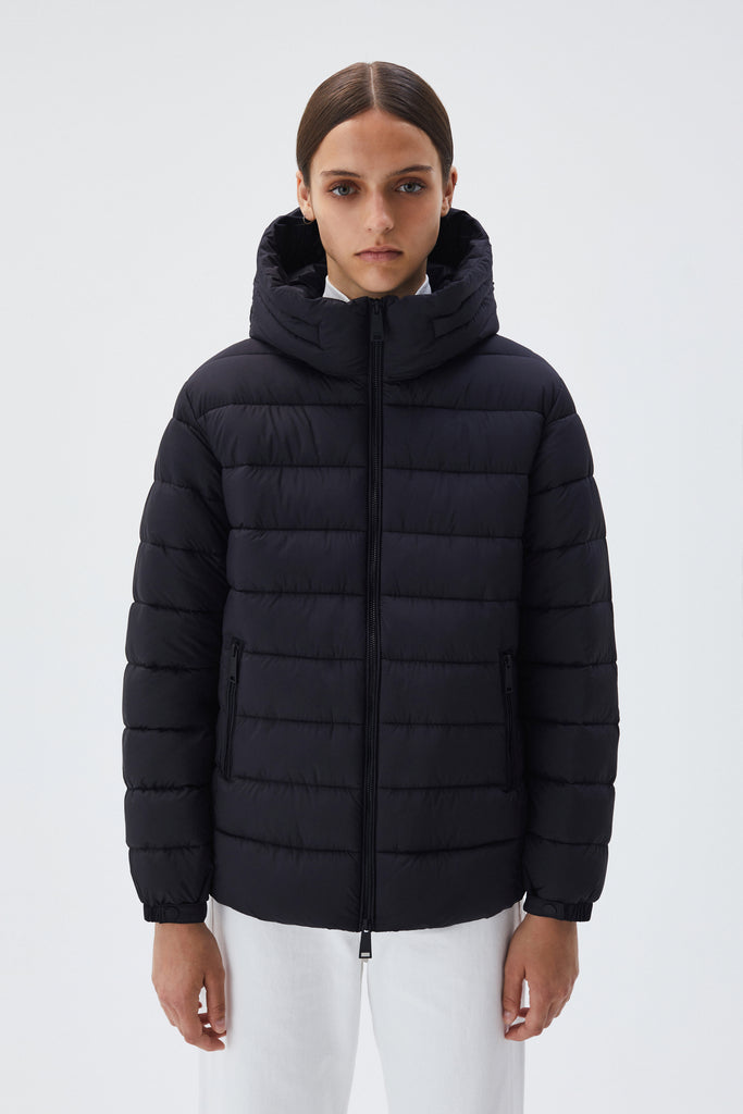 BREKKA Milan Short Down Jacket - black - front