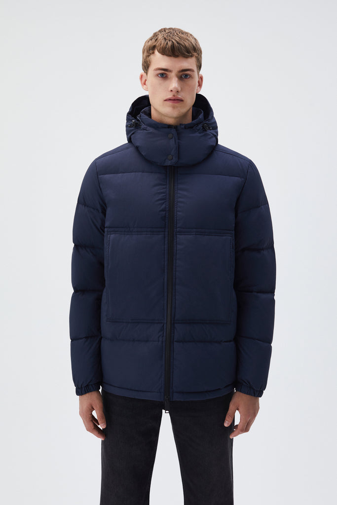 BREKKA Men London Puffer - navy blue - front