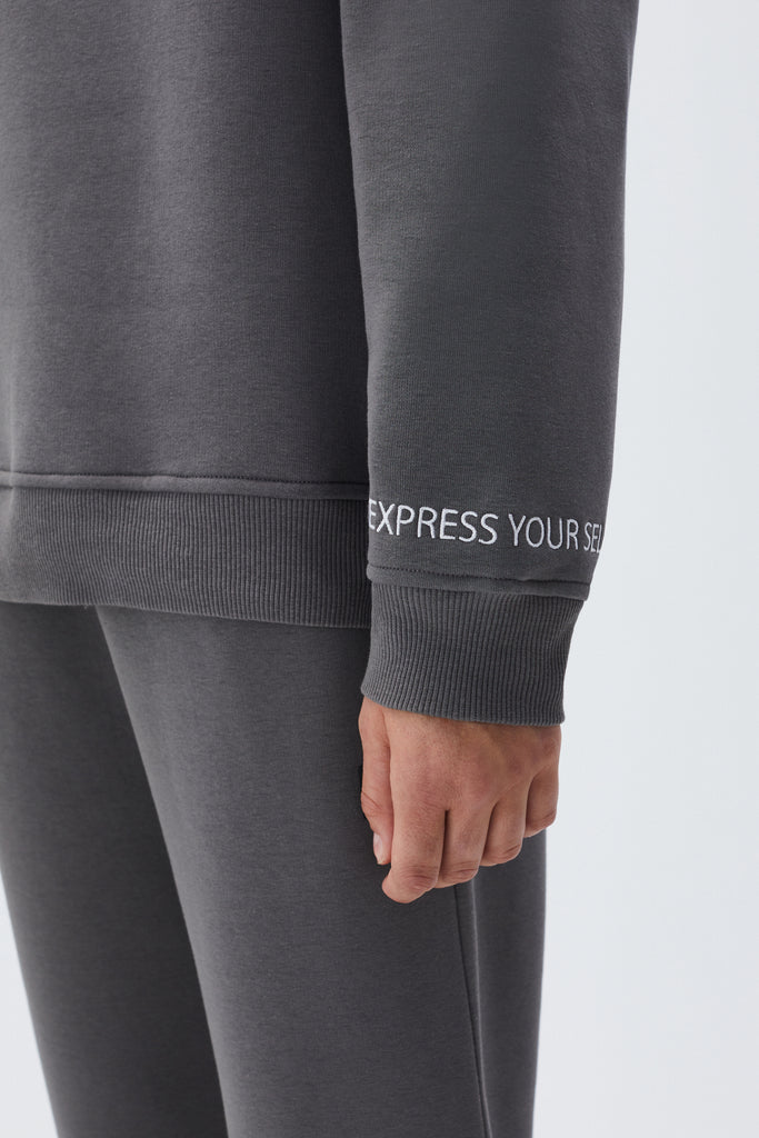 BREKKA Graz Hoodie - dark grey - detail